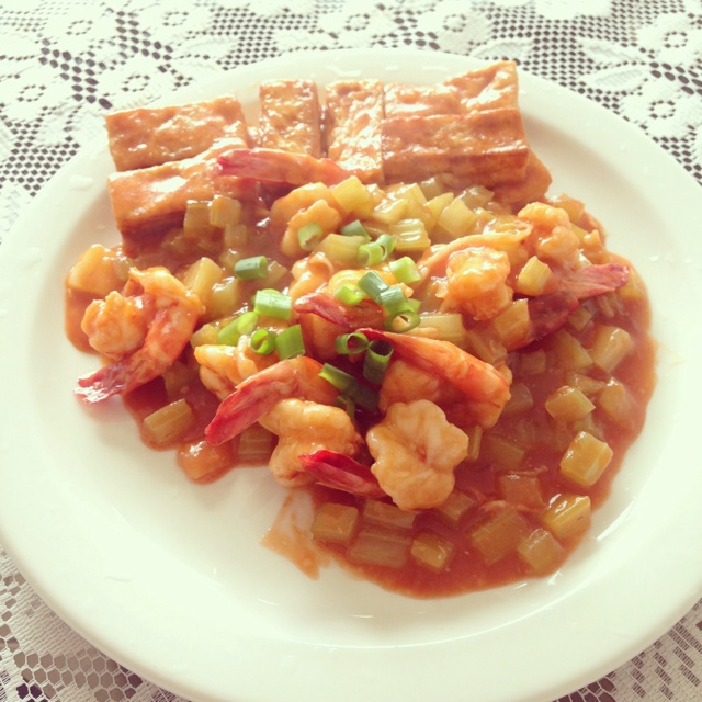 鲜虾番茄豆腐