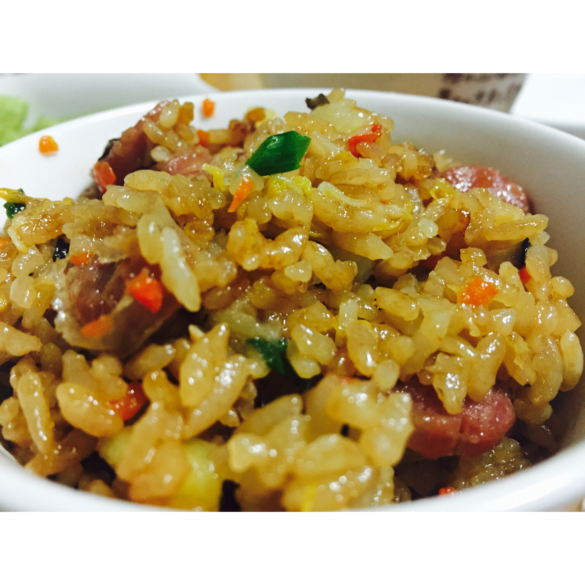 电饭锅版香菇腊肠饭