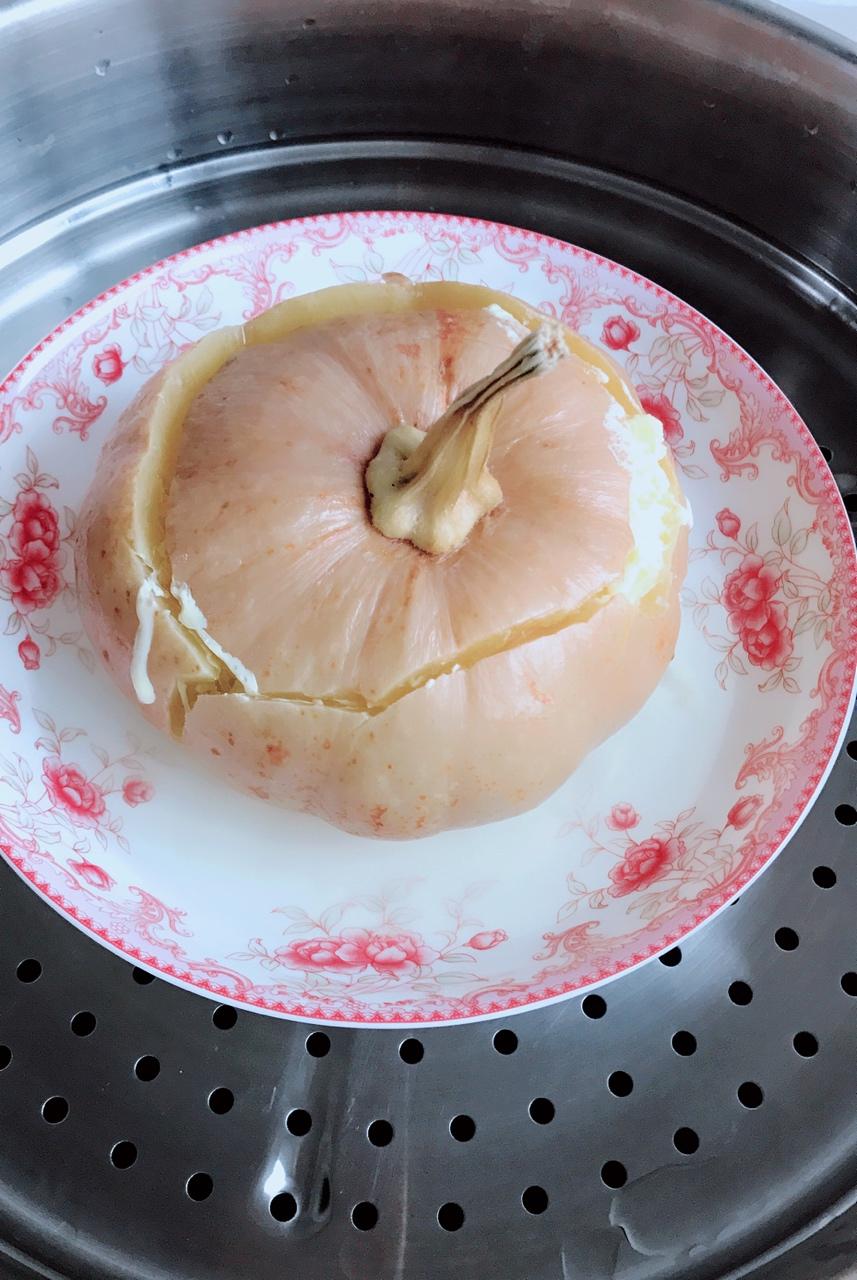 南瓜蒸蛋羹（金屋藏娇）