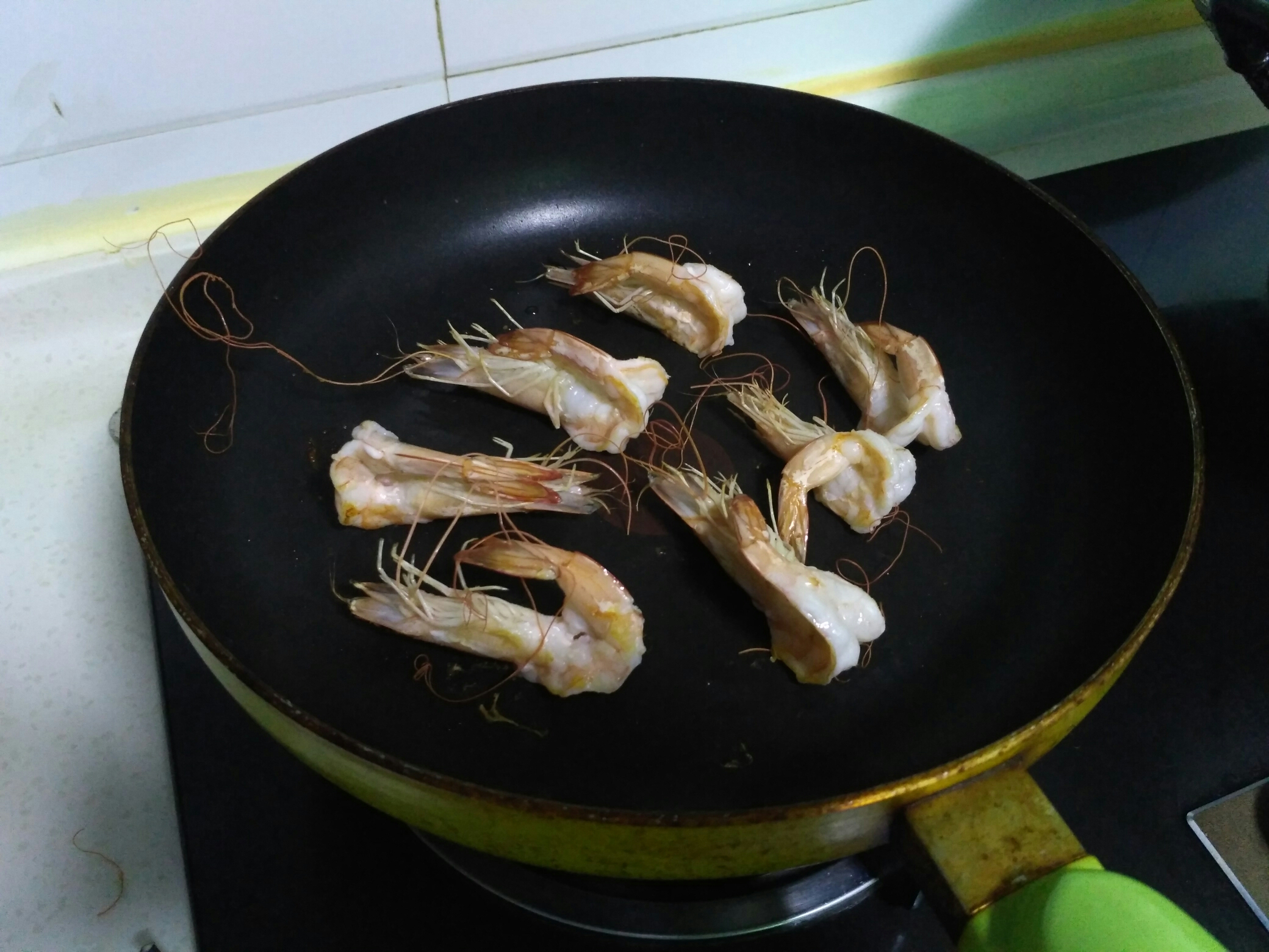 【减脂增肌】简单易做的高逼格凹造型之烤南瓜配煎虾的做法 步骤3