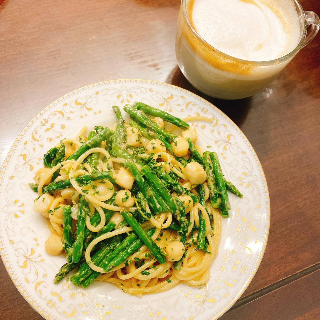 白酱芦笋海鲜意面