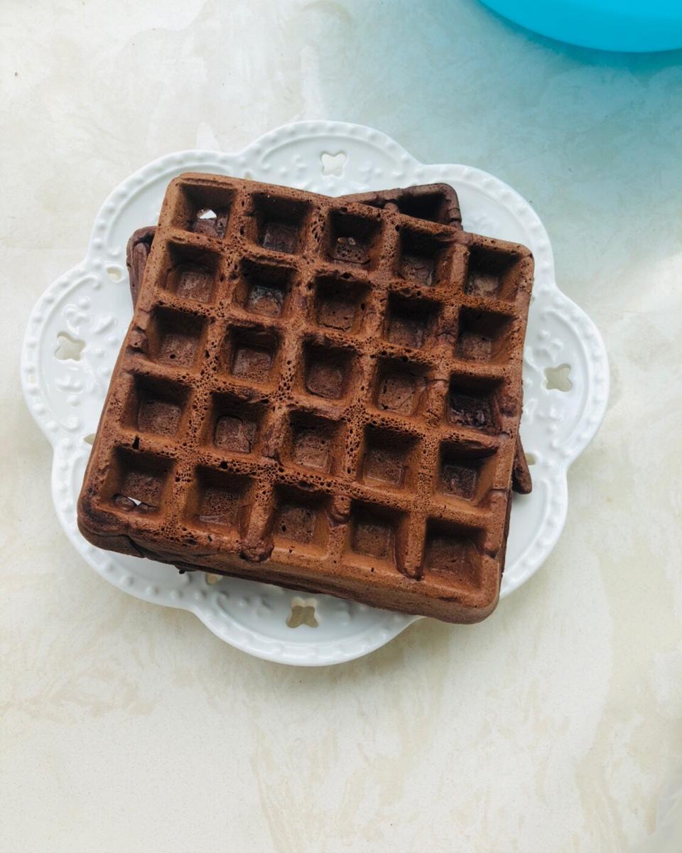 可可糯米华夫饼