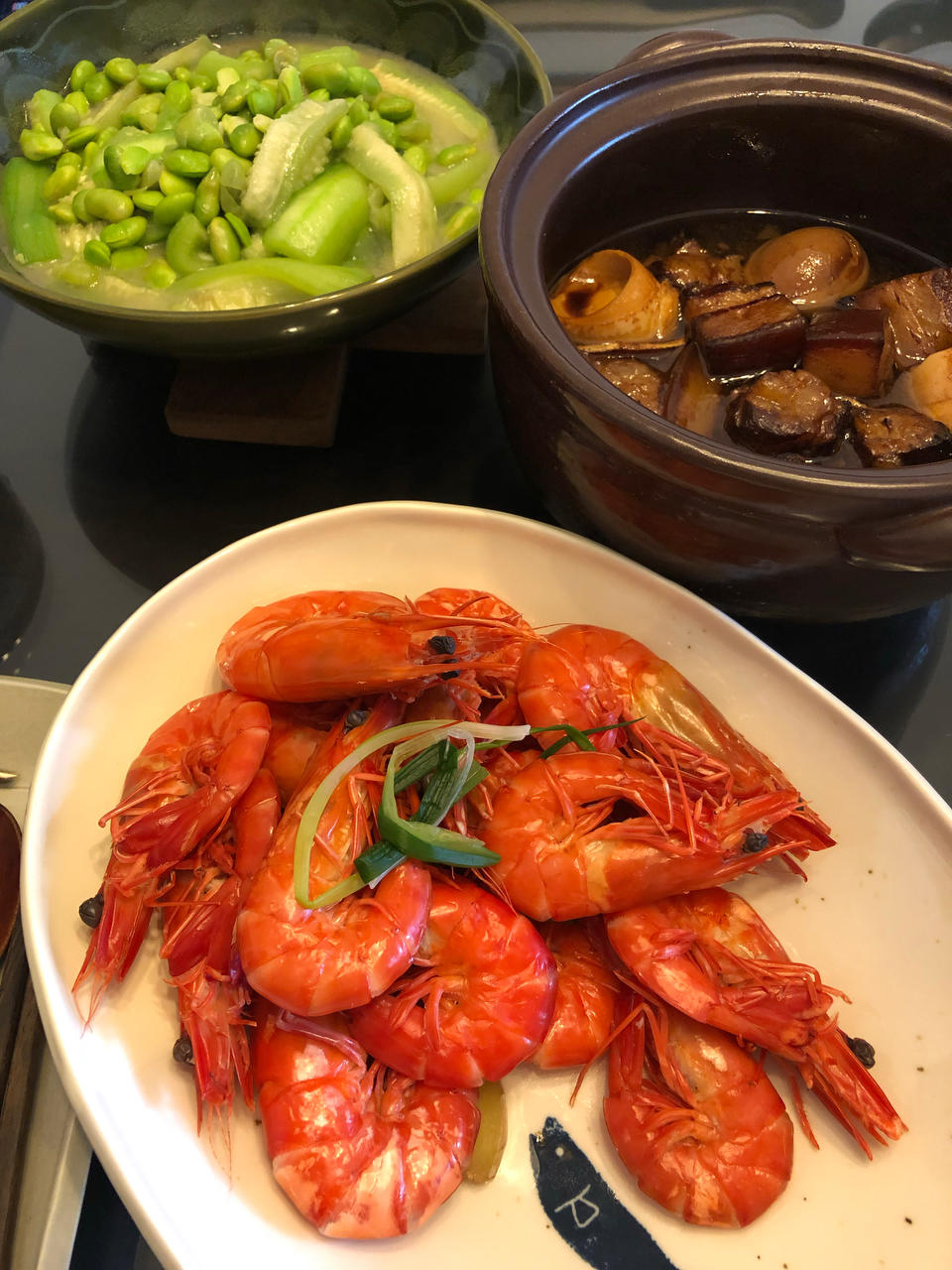 白灼黑虎虾