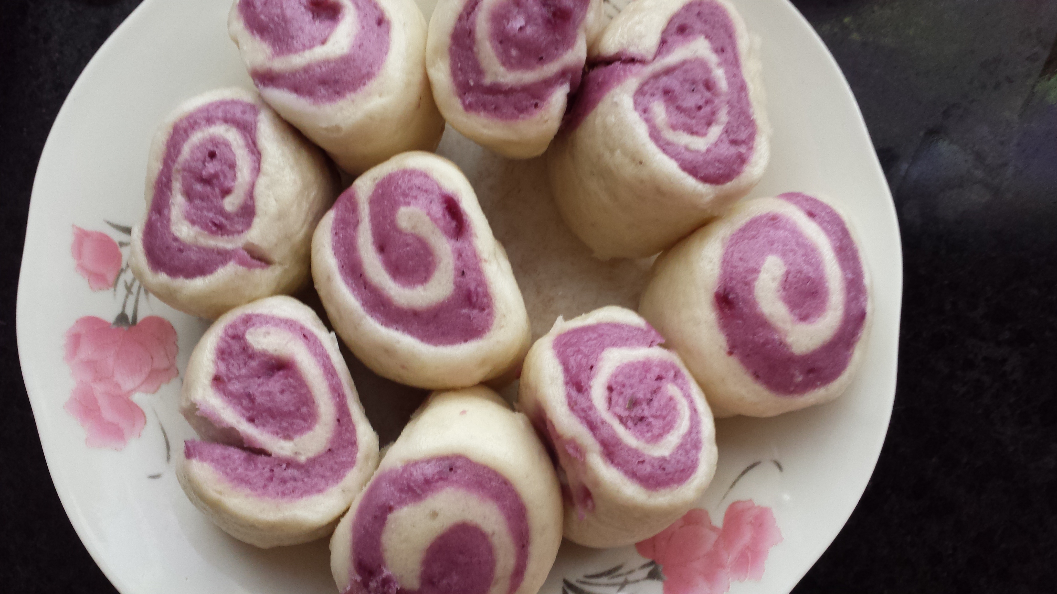 紫薯双色馒头