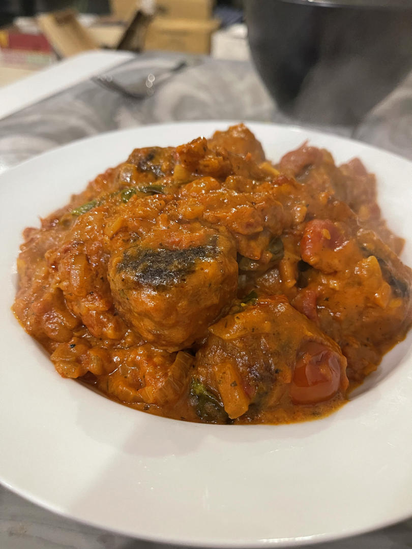 经典意大利面～～红酱牛肉丸意面（pasta with meatball）