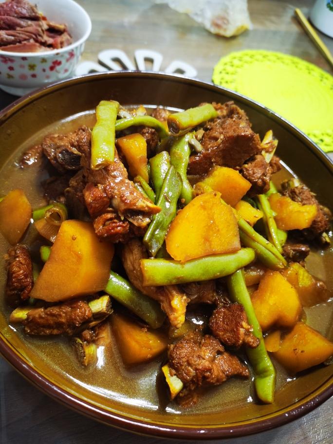一锅出（排骨豆角）的做法