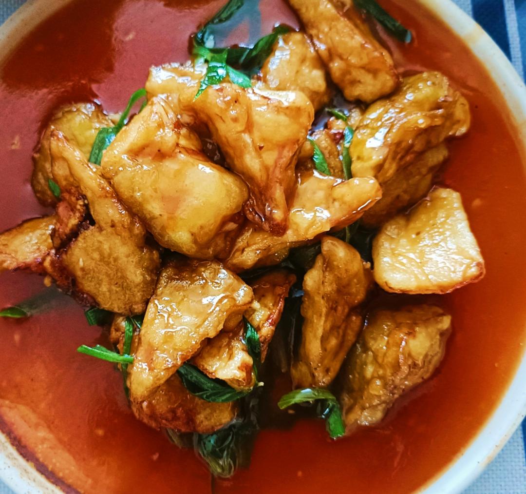 糖醋茄子🍆，这两天就是茄子的高光时刻的做法