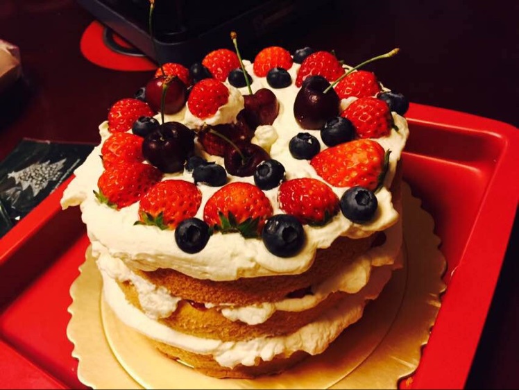 圣诞呆萌裸蛋糕