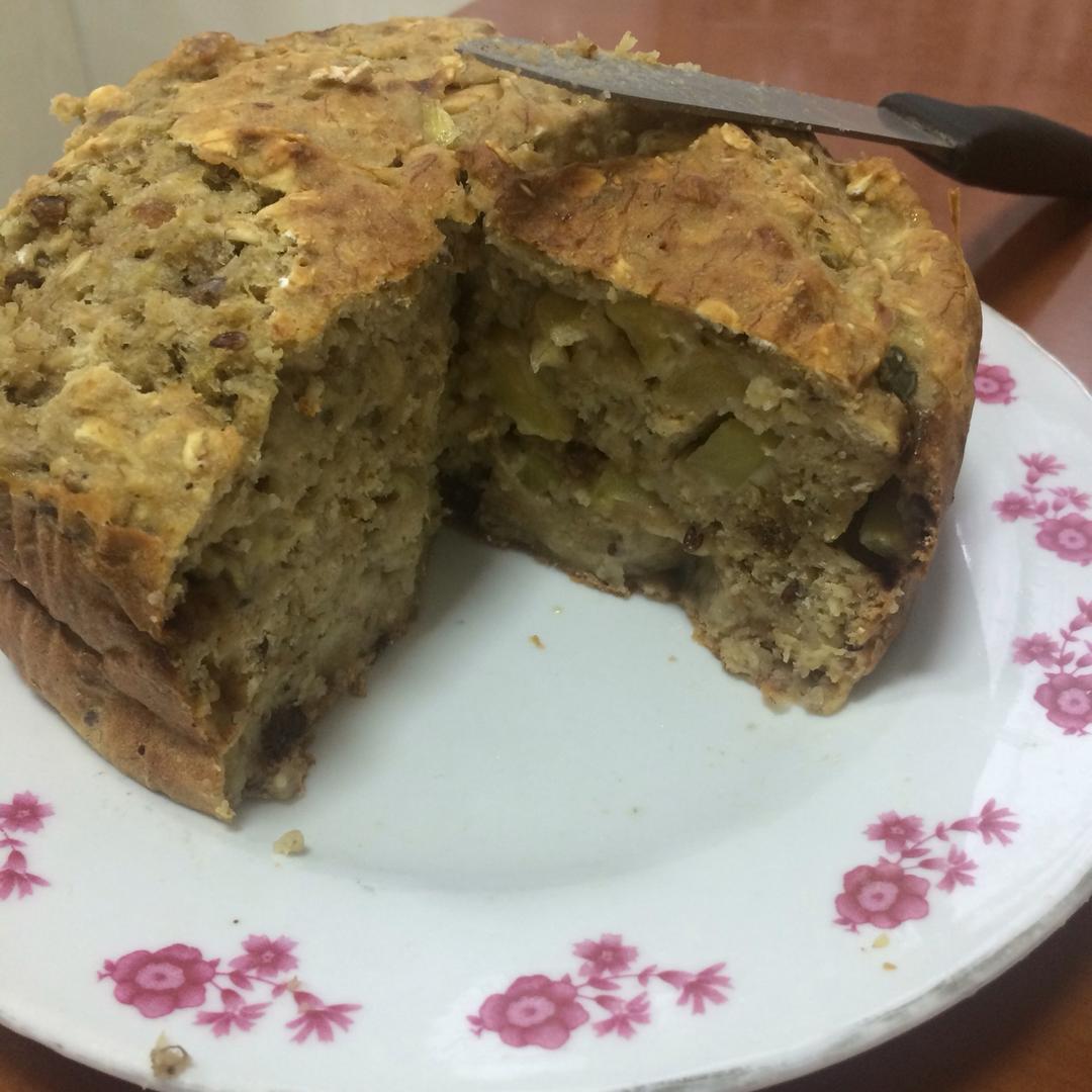 暖香燕麦苹果快手面包丨健康·烘焙