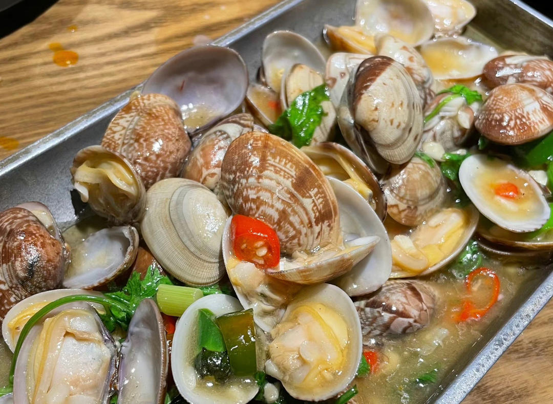 姜葱炒花甲∣深夜解馋好吃不胖