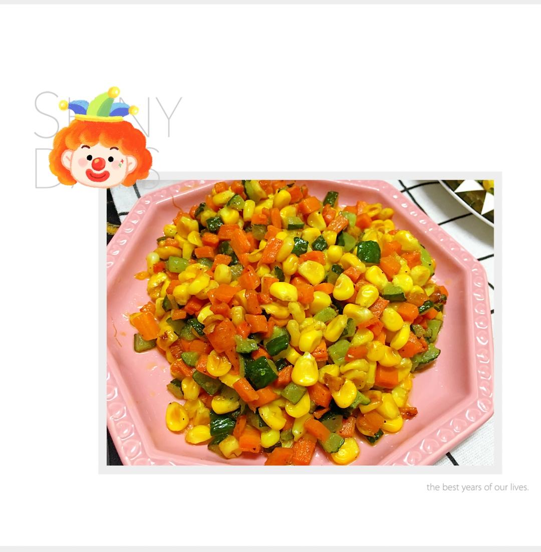 胡萝卜玉米炒黄瓜