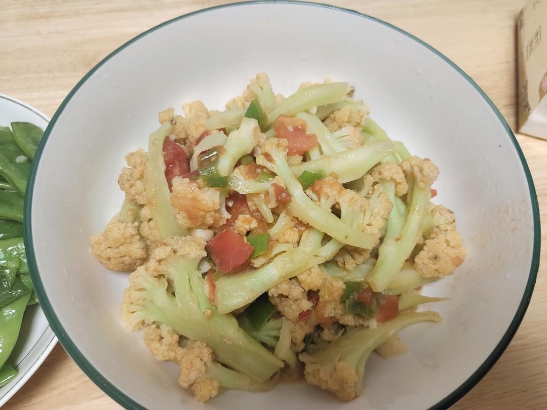 西红柿炒菜花（夏季开胃菜）
