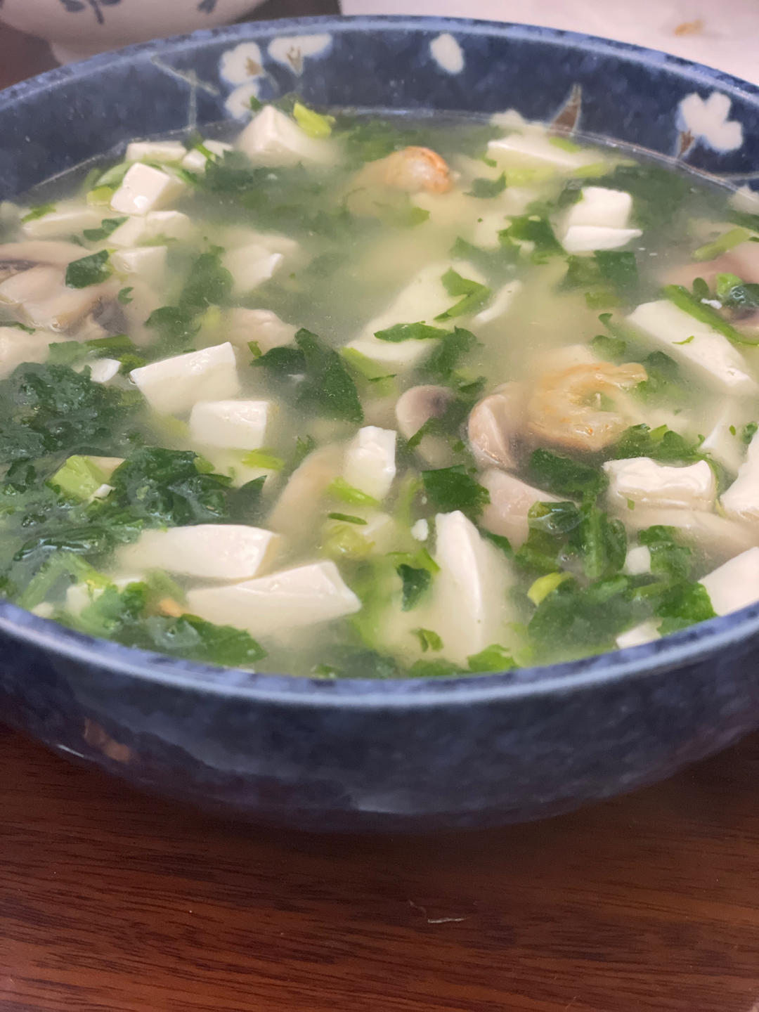 【春日时鲜】开洋荠菜蘑菇羹