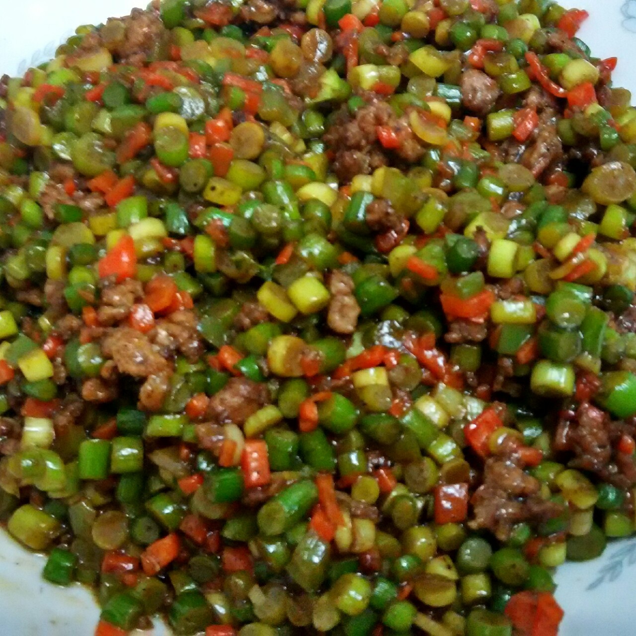 下饭菜～蒜苔肉末