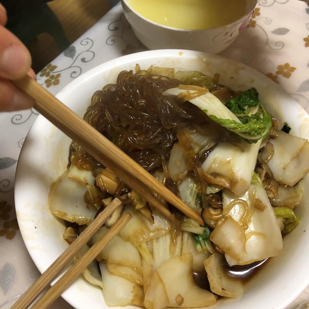 娃娃菜炒粉丝