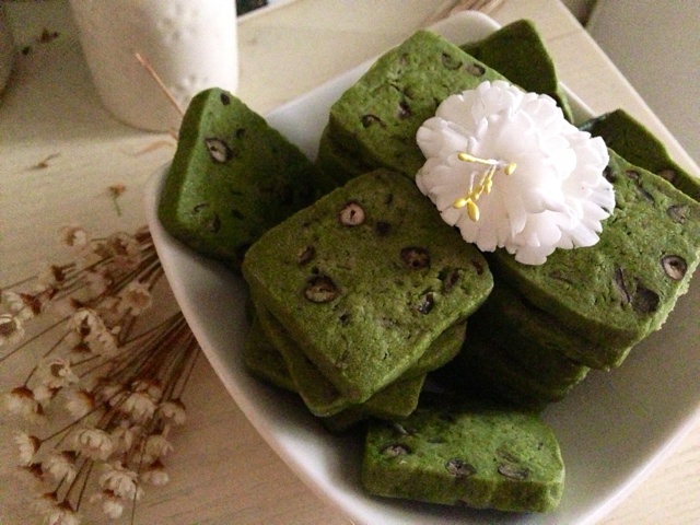抹茶蜜豆曲奇