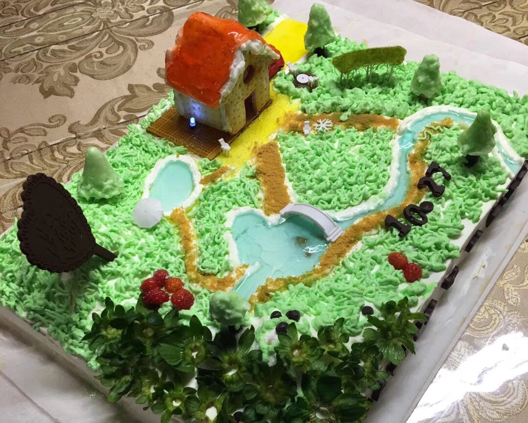 情景蛋糕-理想家园的做法