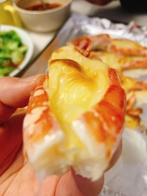快手10分钟芝士烤大虾之阿根廷红虾的做法 步骤15