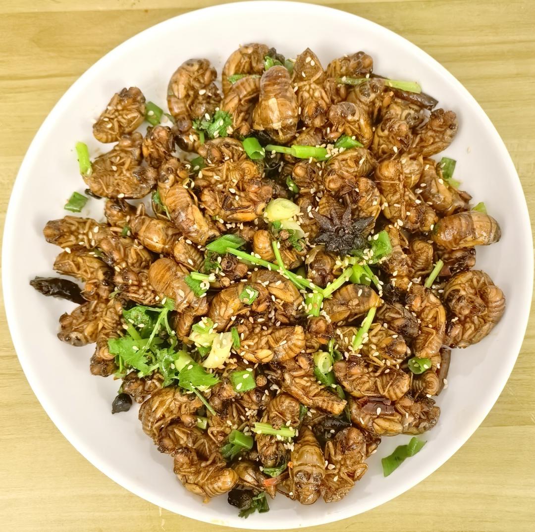 干煸唐僧肉（知了猴）7步做法的做法
