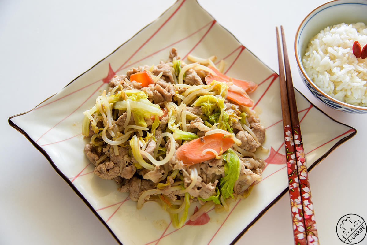 快手又下饭 · 日式猪肉味增炒蔬菜的做法