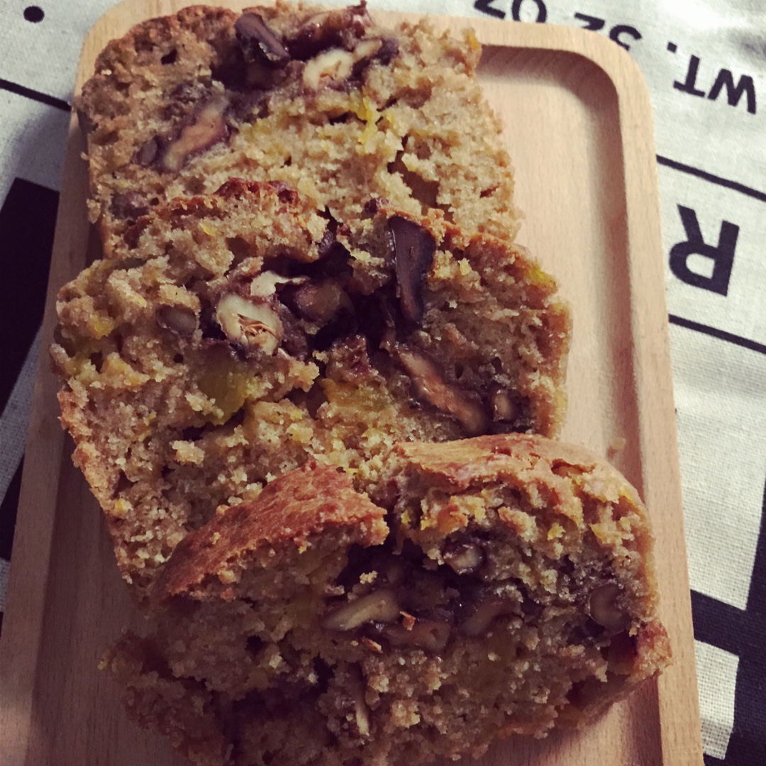 100%全麦南瓜核桃快手面包丨健康·烘焙