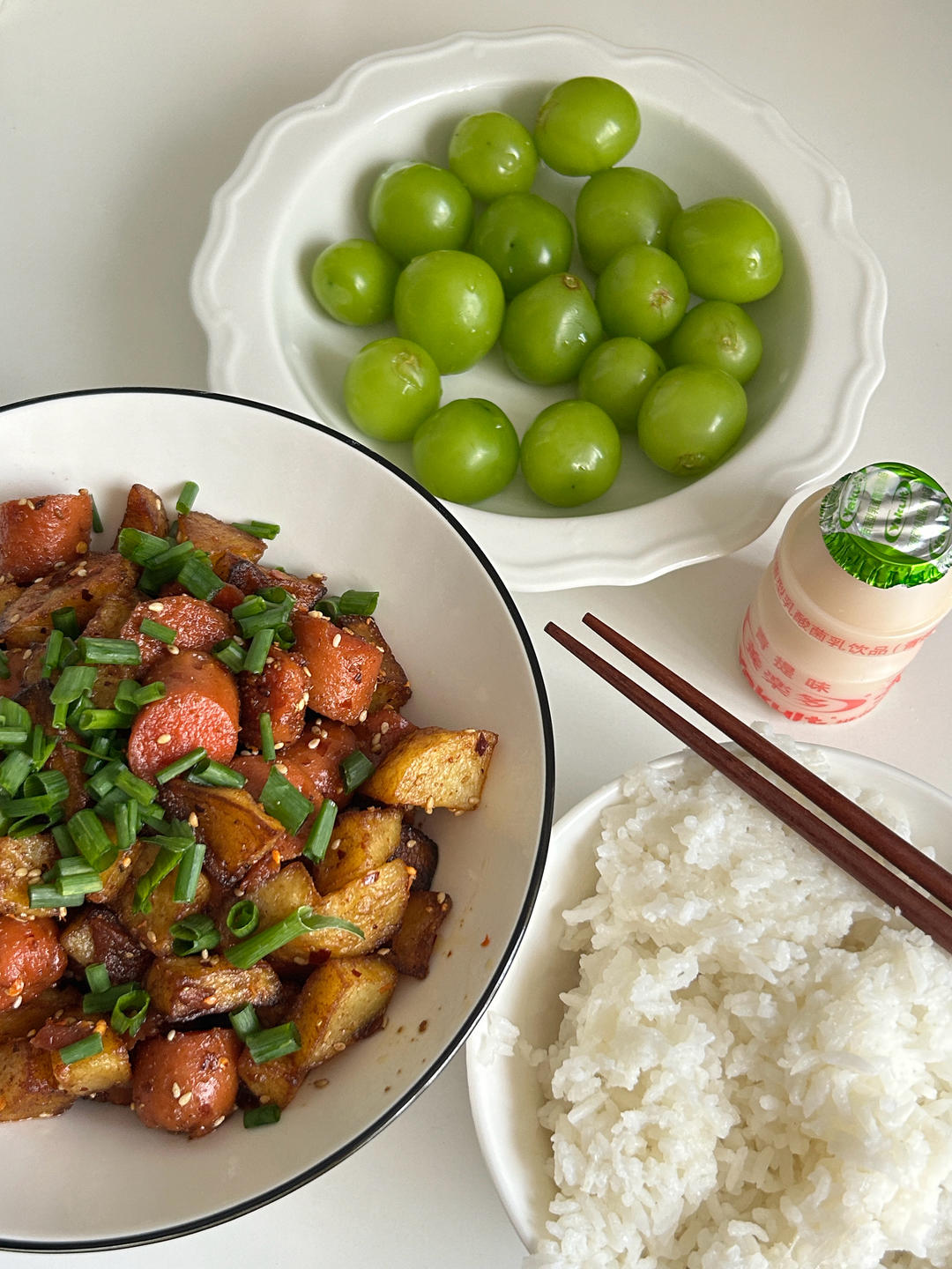 香辣孜然土豆火腿肠～秒杀烧烤店！！