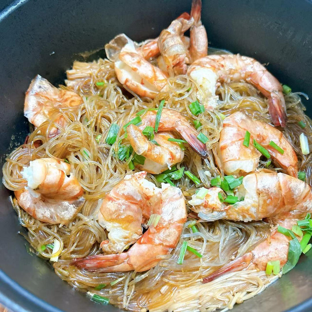 蒜蓉粉丝虾煲