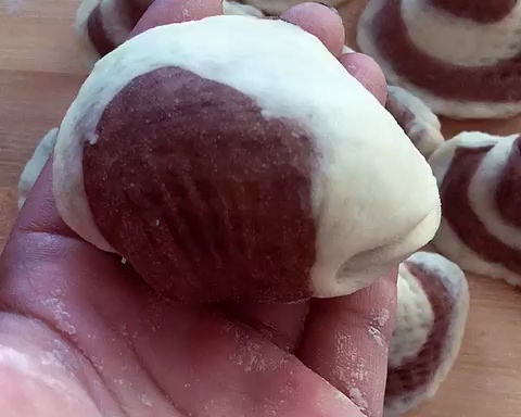 可可贝壳馒头的做法
