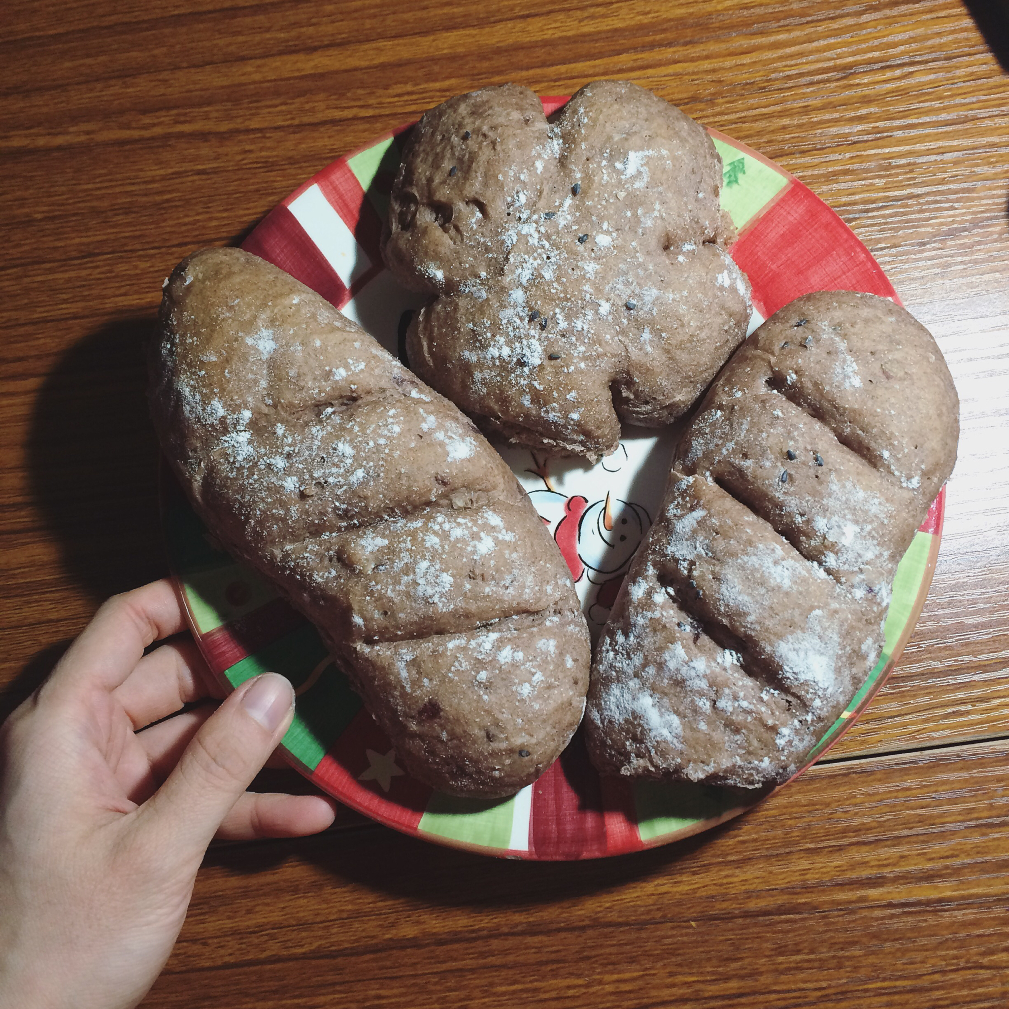 蔓越莓全麦黑糖面包
