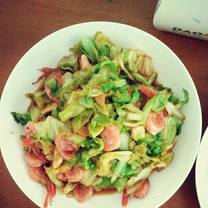鲜虾包菜