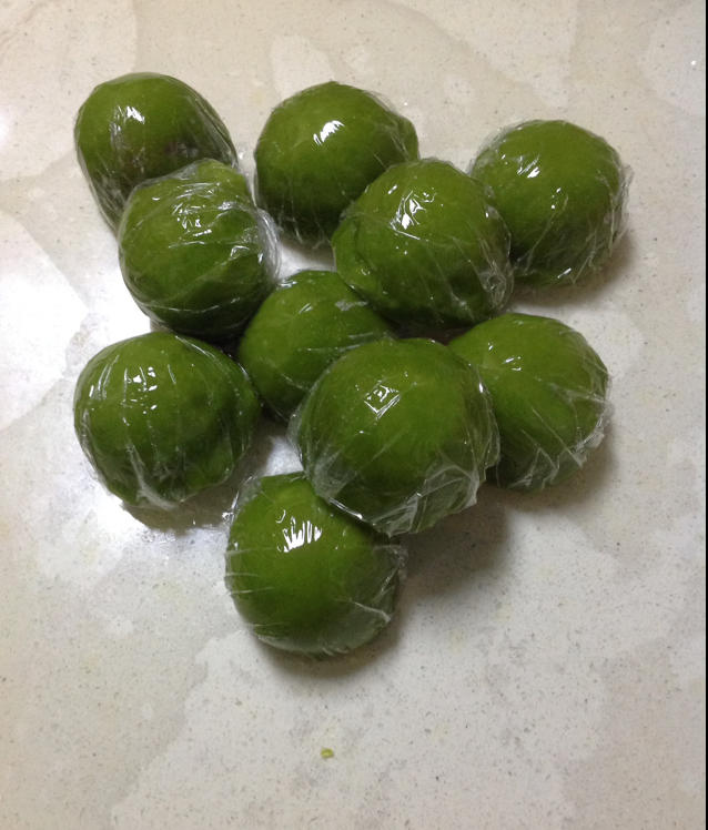 网红青团～～咸蛋黄肉松青团