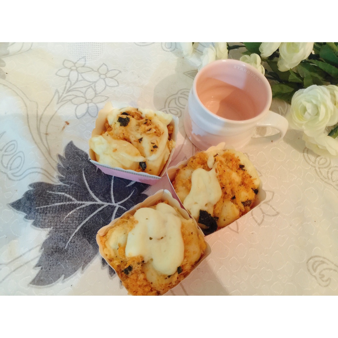 肉松手撕面包—超软会爆浆的面包哟