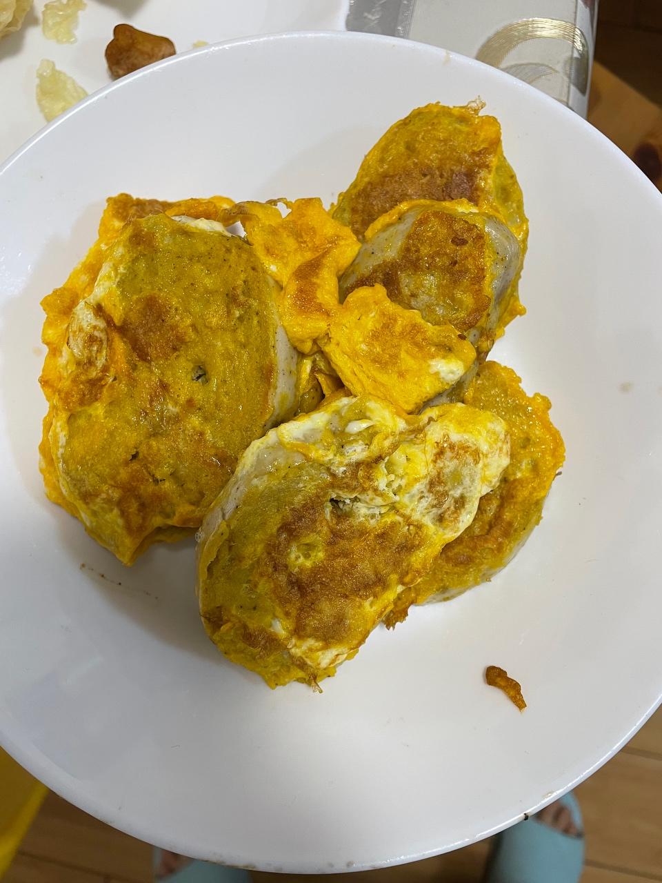 童年的味道懒人鸡蛋馒头片