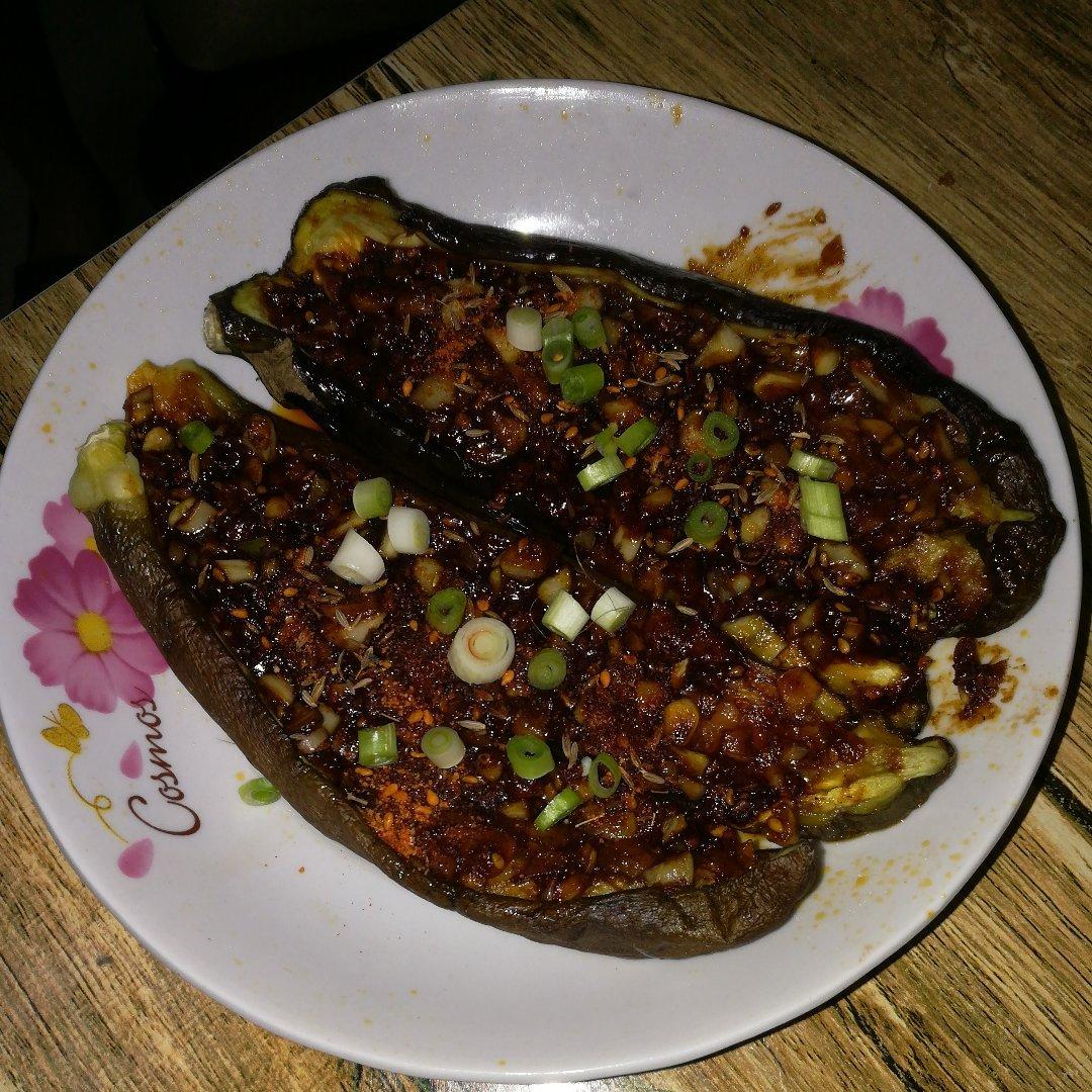 【微波炉烤茄子】