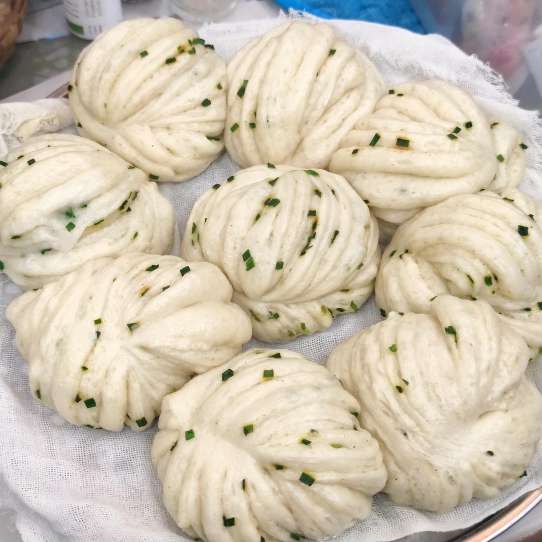 葱油花卷，一根筷子卷出漂亮的造型