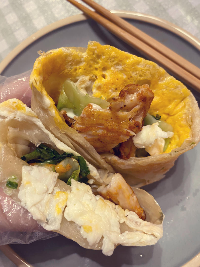 三分钟就可以做好孩子的早餐（手抓饼）