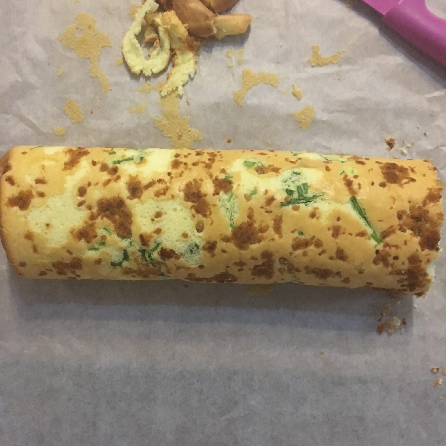 香葱肉松蛋糕卷
