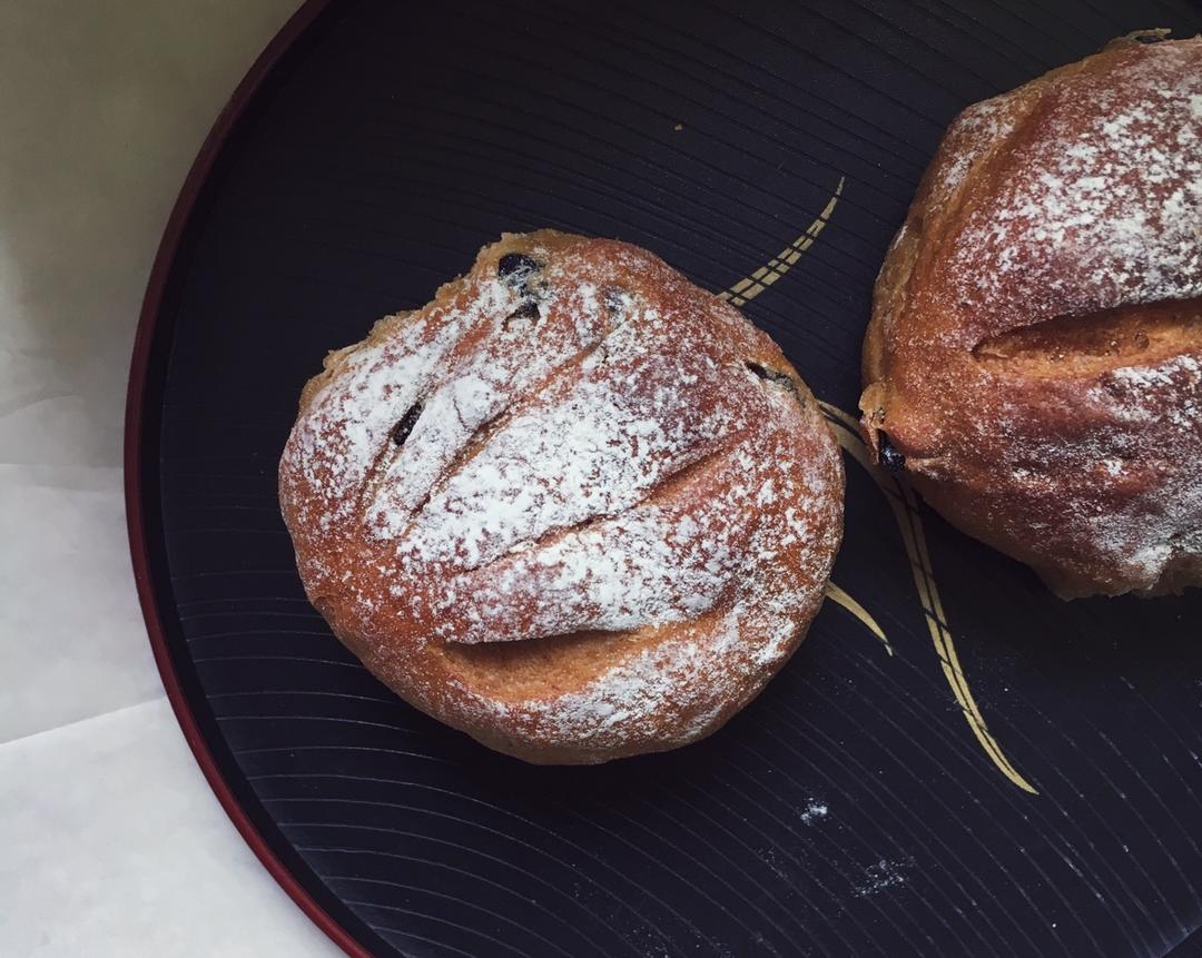 黑啤蔓越莓核桃软欧丨健康·烘焙