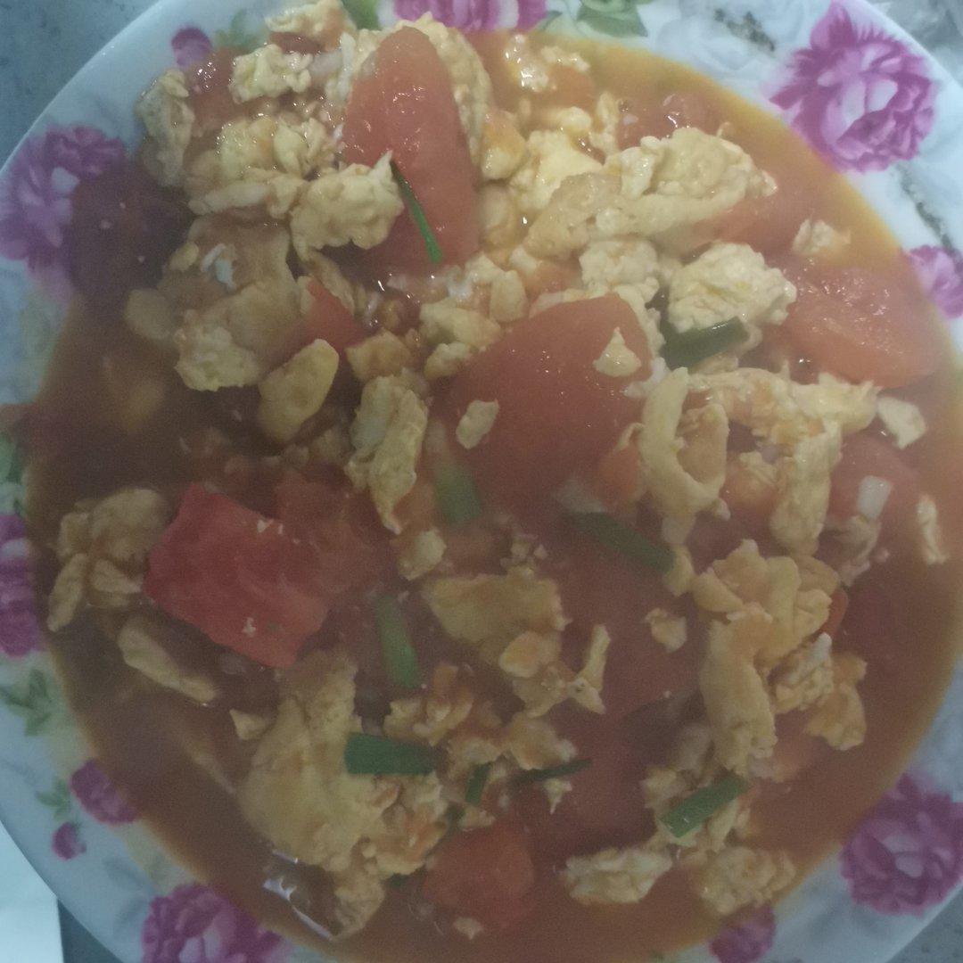 番茄炒鸡蛋（超浓的番茄味）