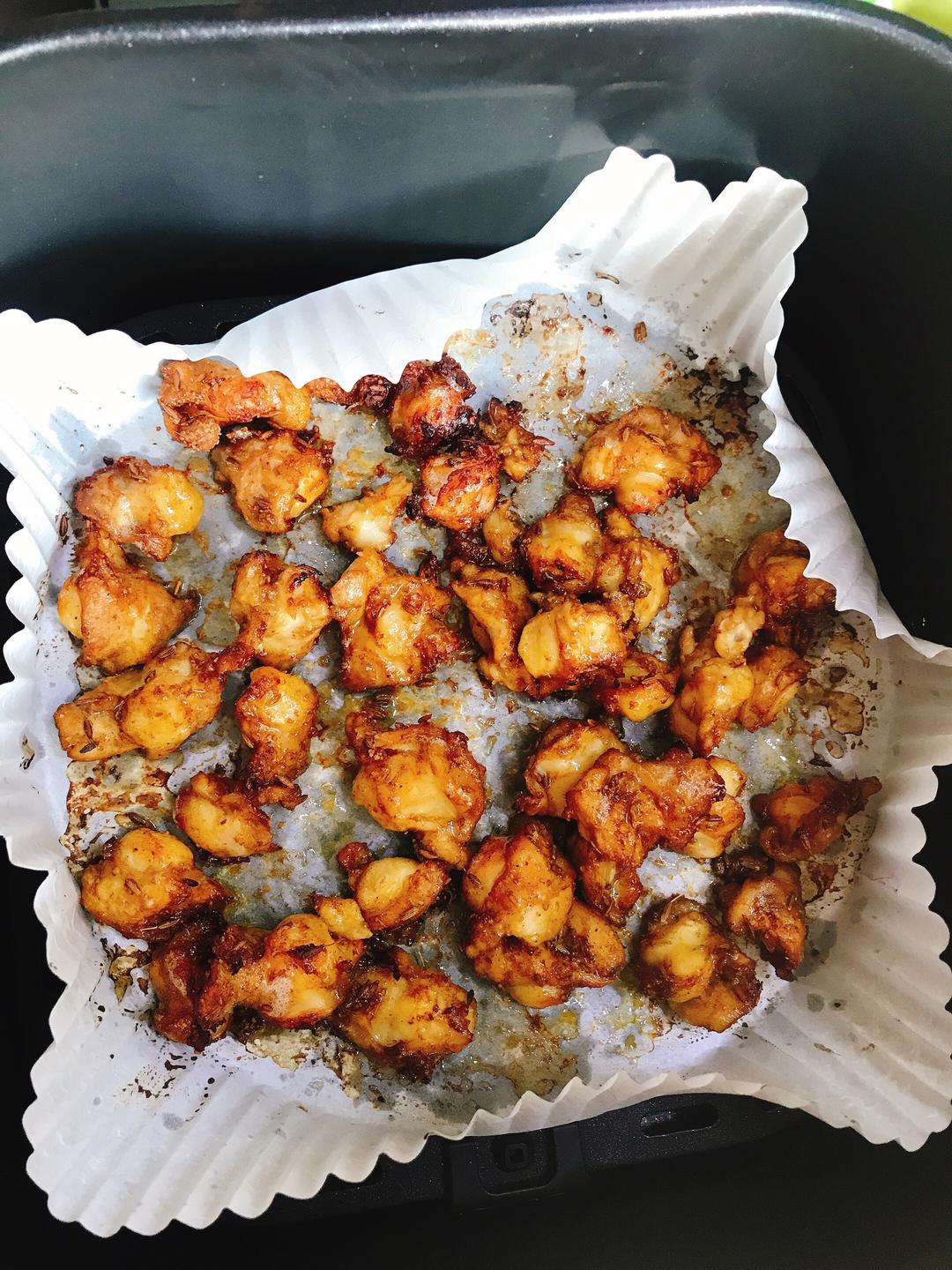 空气炸锅版孜然鸡脆骨