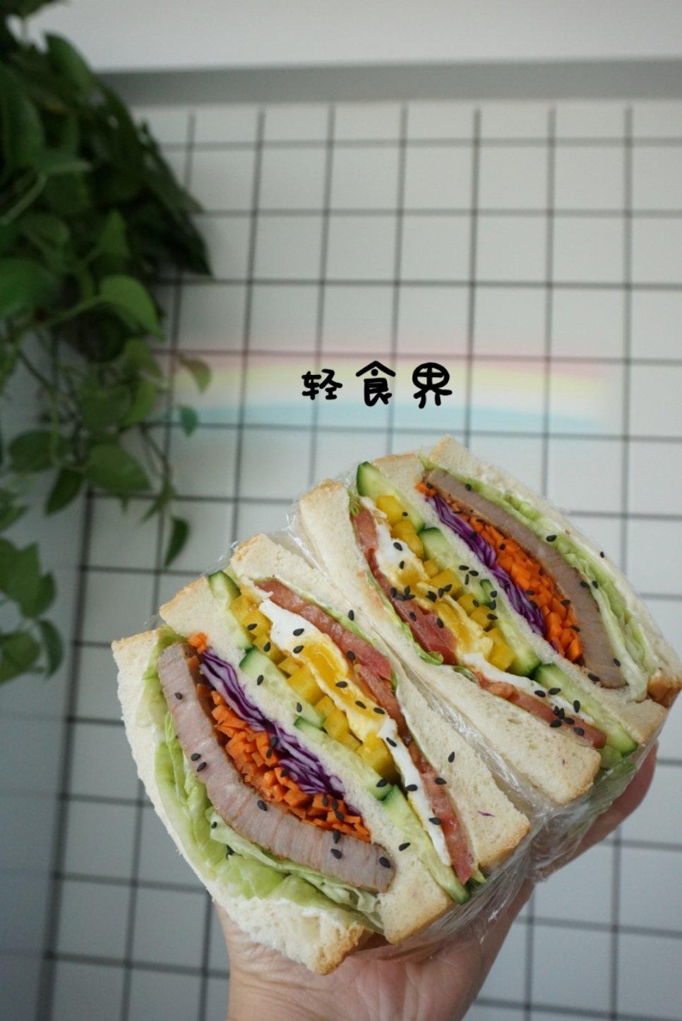 如何做超厚的沼三明治~详细tip！牛油果鸡蛋午餐肉三明治~