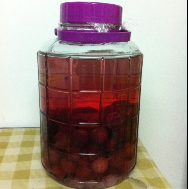 糖水 杨梅酒 幸福-若溪做的杨梅酒赞 杨梅,高度酒,冰糖,盐 27 做过