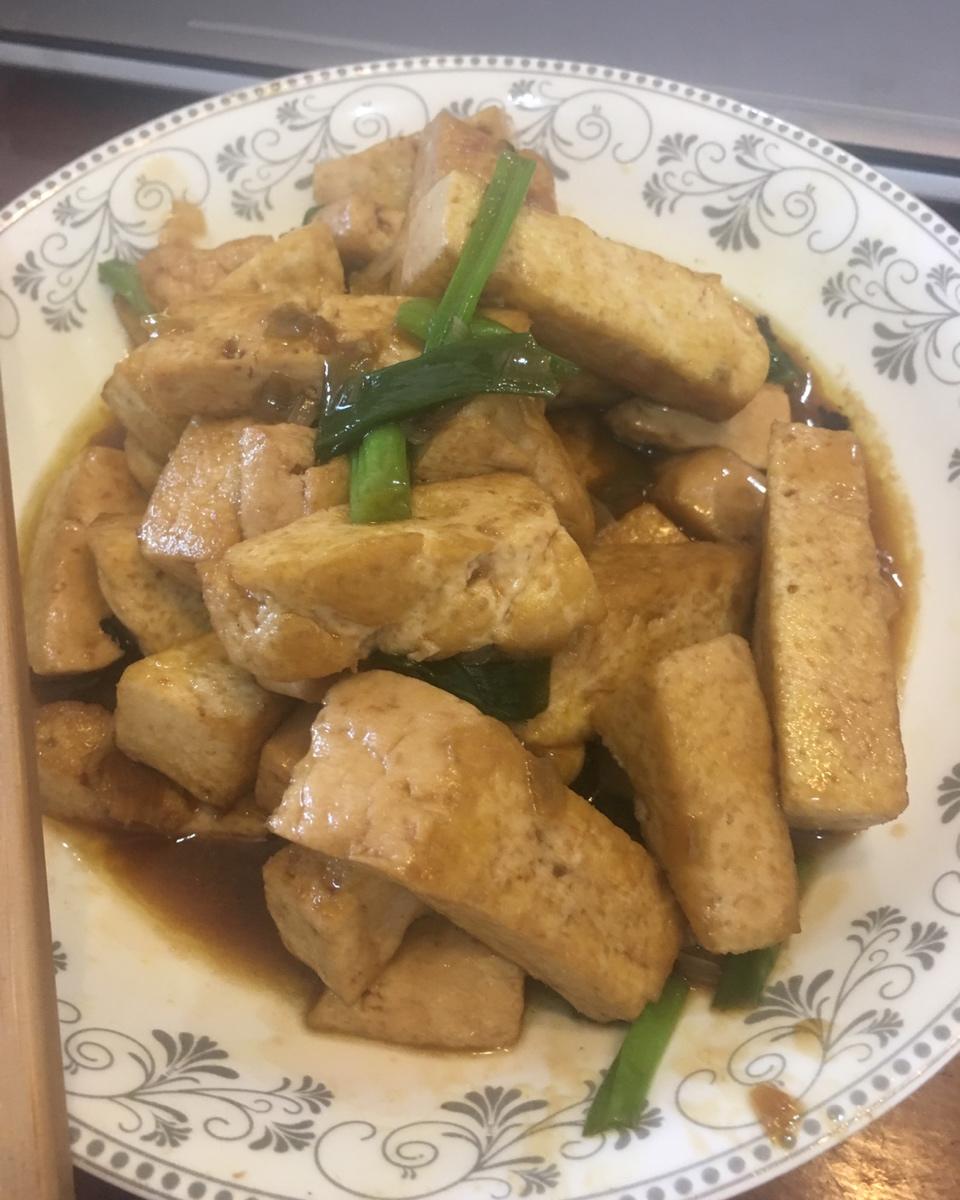 葱烧豆腐