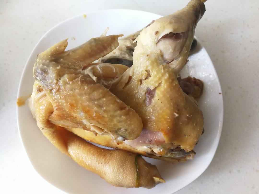电饭锅简易版：盐焗手撕鸡