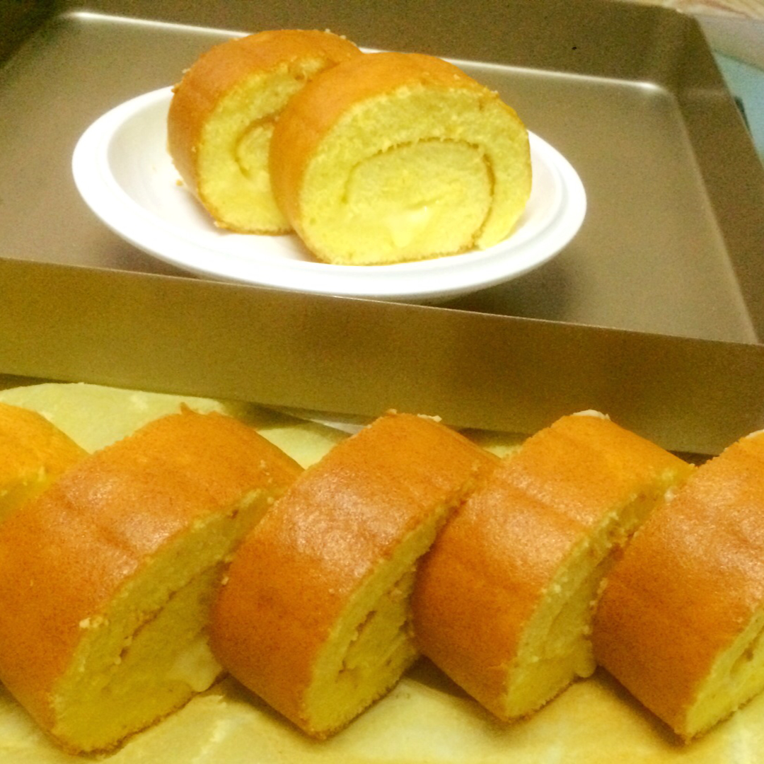 卡士达原味蛋糕卷