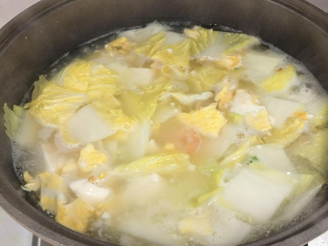 虾仁白菜豆腐减脂汤