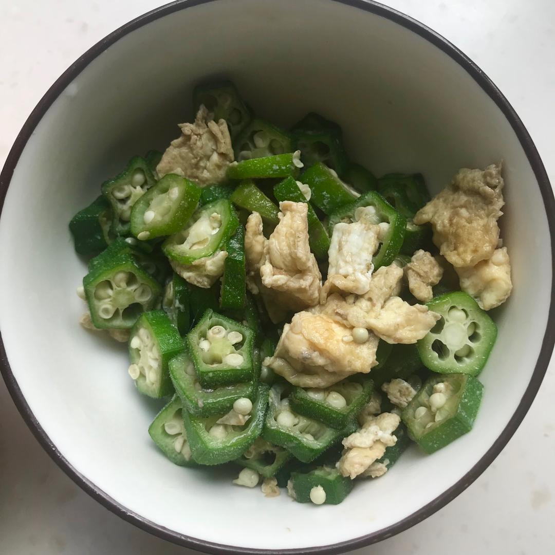 秋葵炒鸡蛋