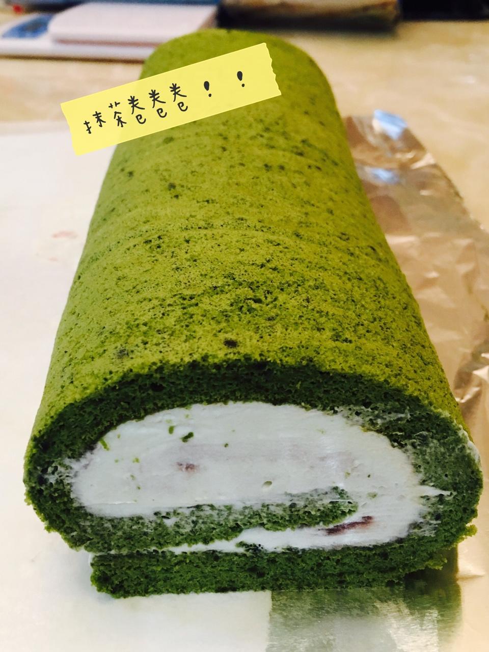 抹茶红豆蛋糕卷