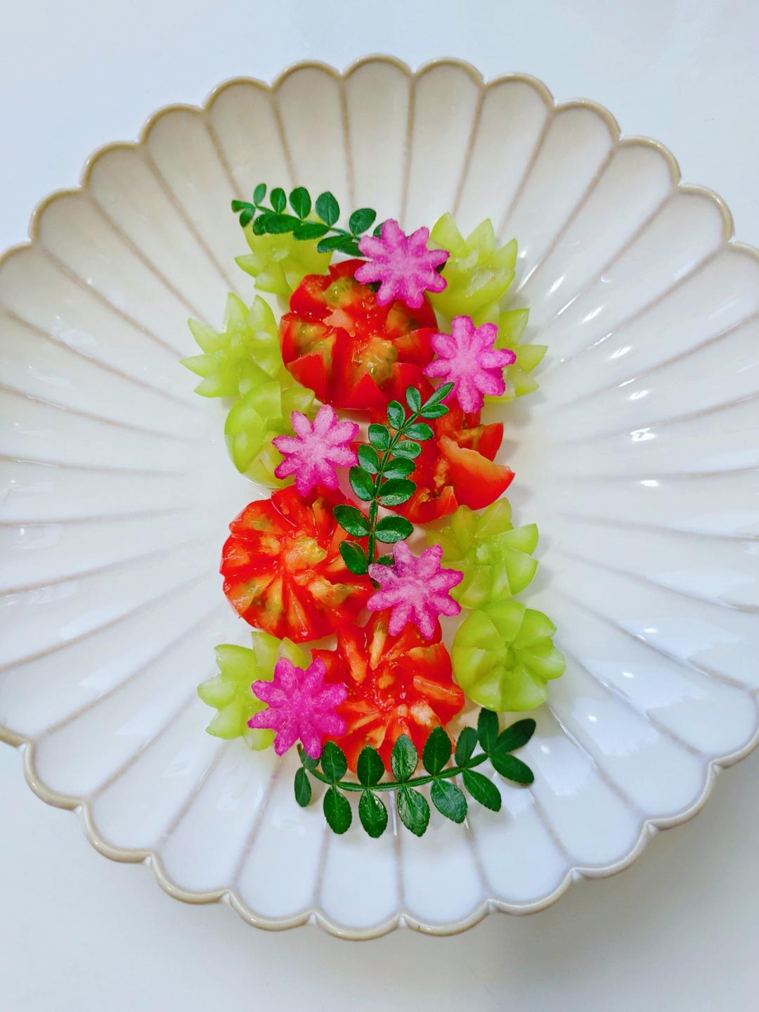 果蔬拼盘–餐盘画