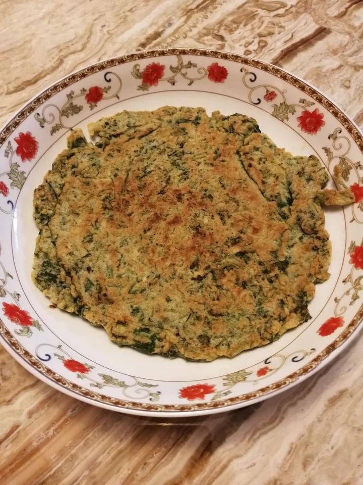 香菜摊饼（低脂素食，几乎无油）